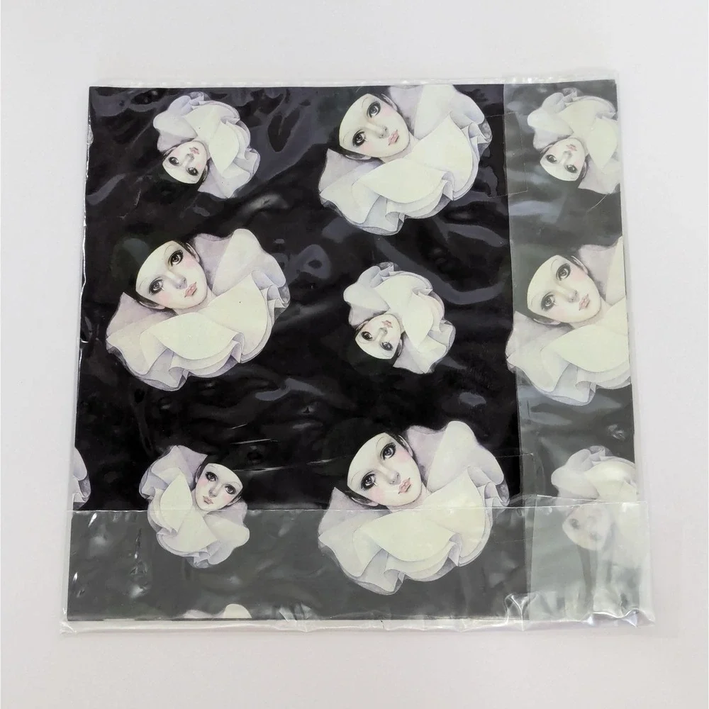 Vintage Mira Fujita Pierrot Mime Clown Gift Wrap Paper Sealed Michel Oks France